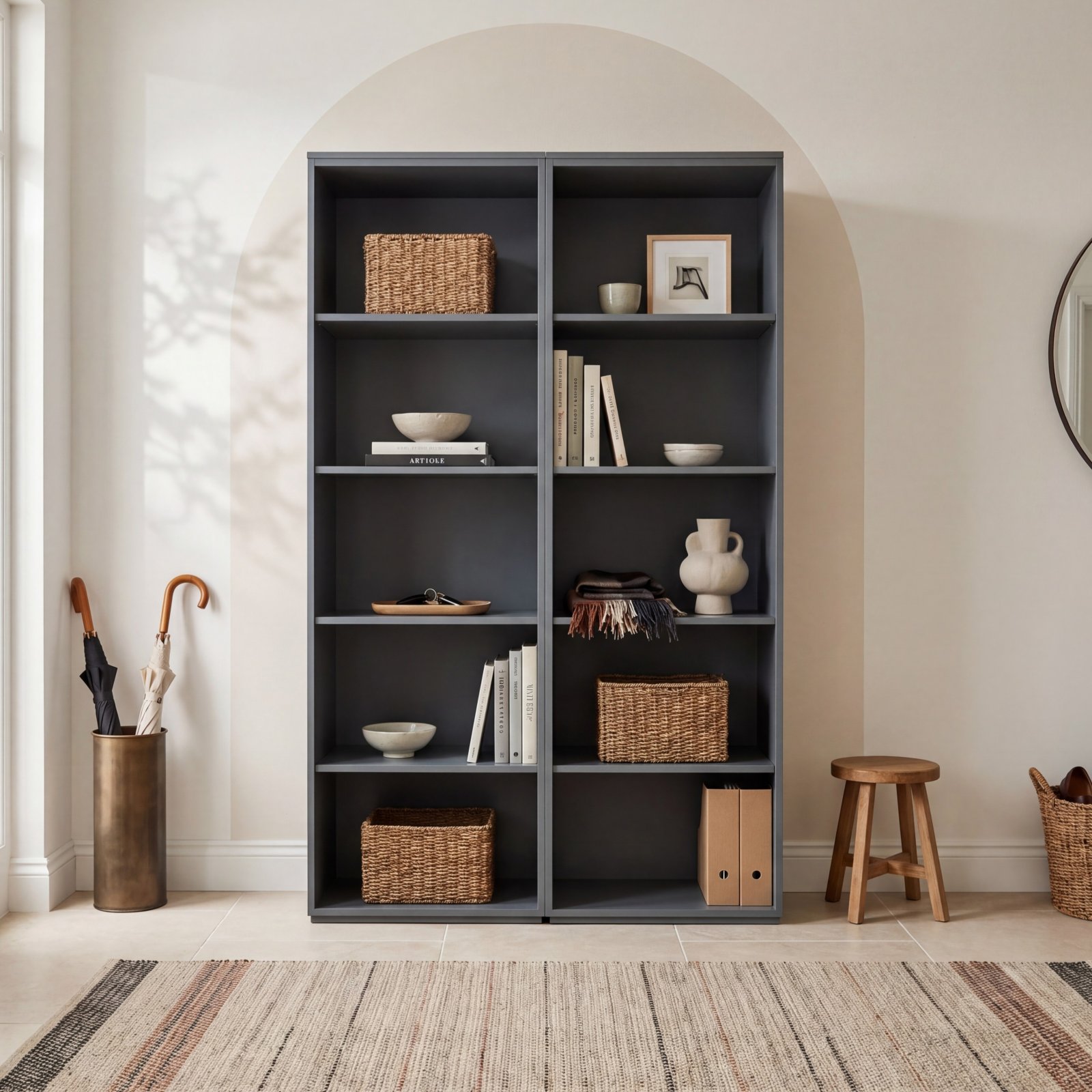 Broadway Modular 120cm Double Tall Bookcase | Painted Furniture Co