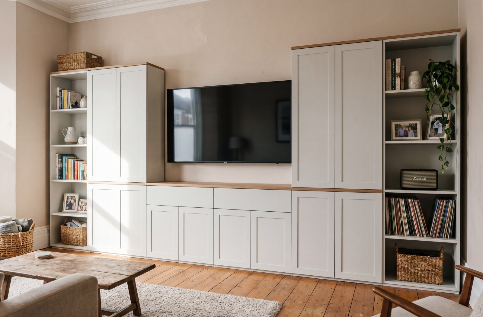 Broadway Modular 440cm TV Wall Unit with Bookcases | Painted Furniture Co