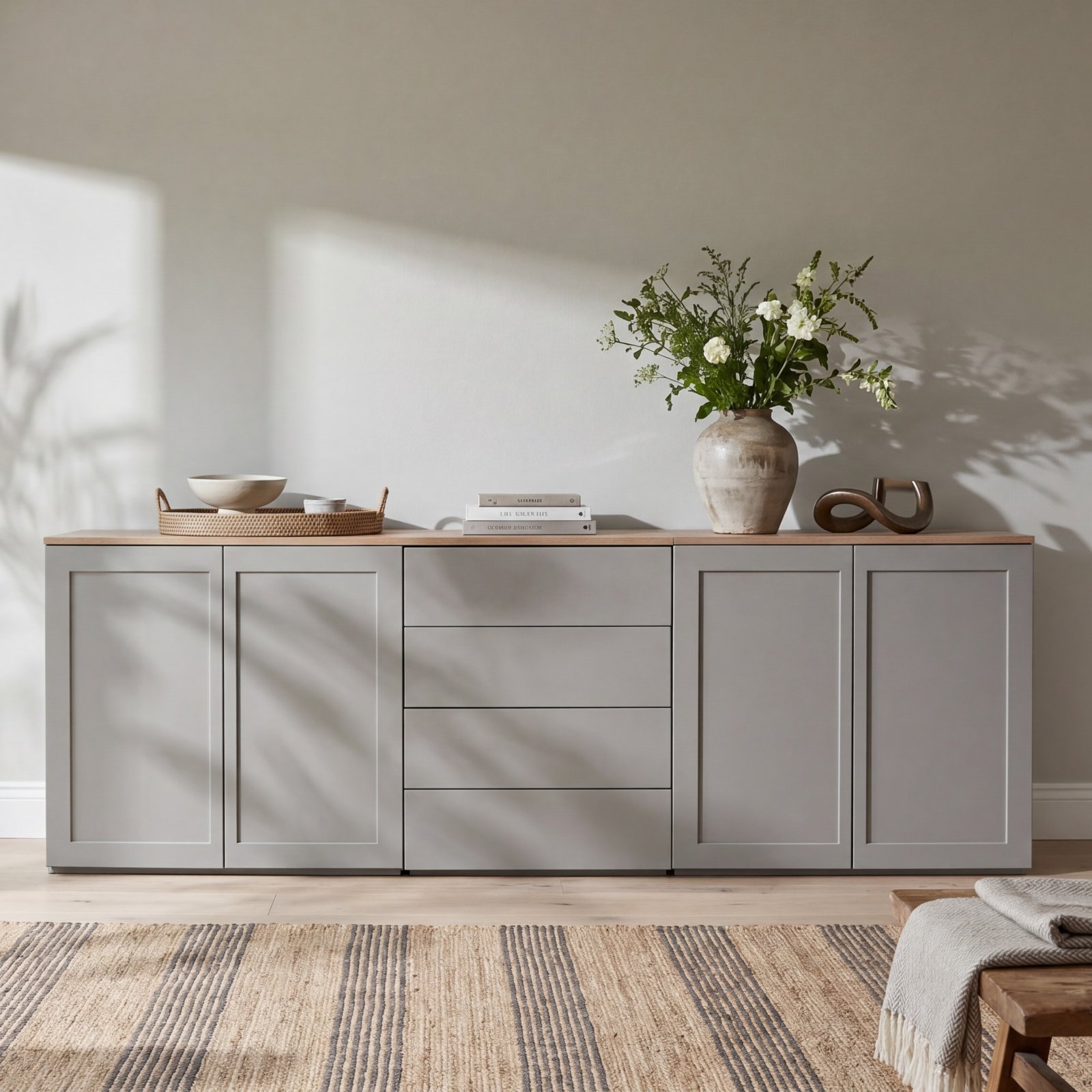 Broadway Modular 220cm 4 Door 4 Drawer Sideboard | Painted Furniture Co